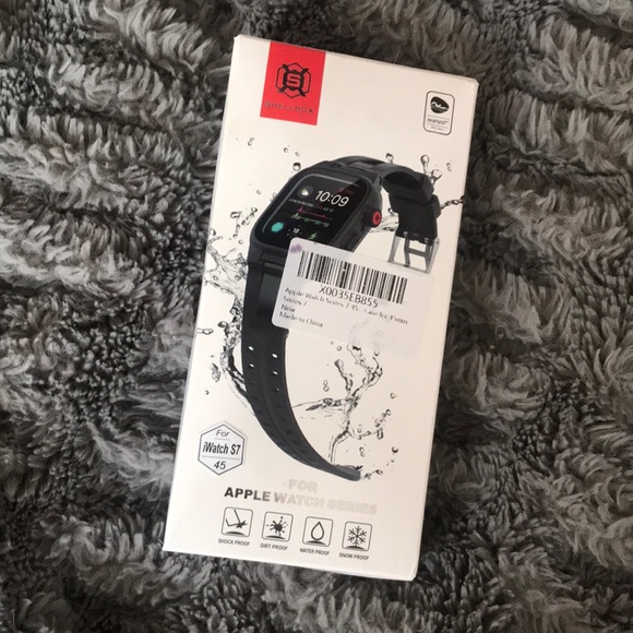 Apple iWatch S7 shell box 45mm NEW black waterproof shock, dirt & snow proof - Picture 1 of 3